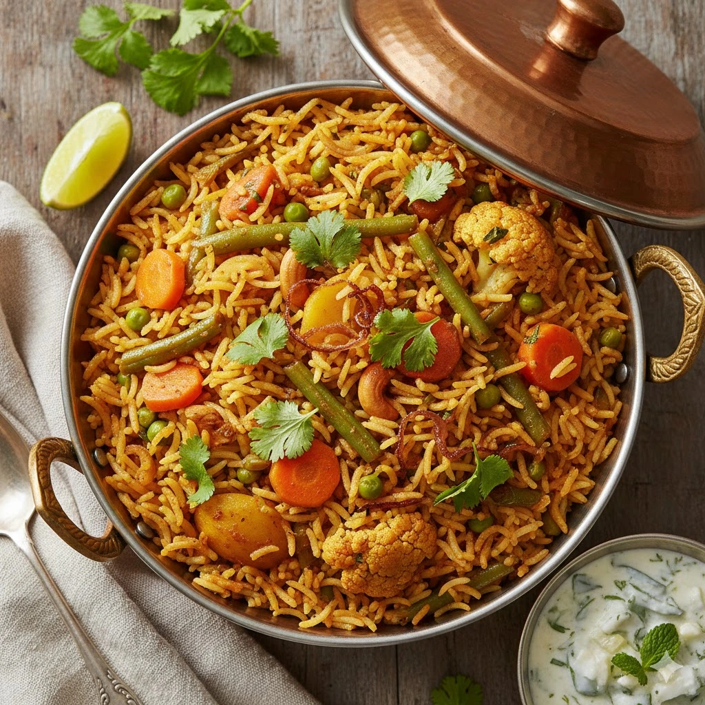 Veg Biryani prepared fresh at Biryani Box Company