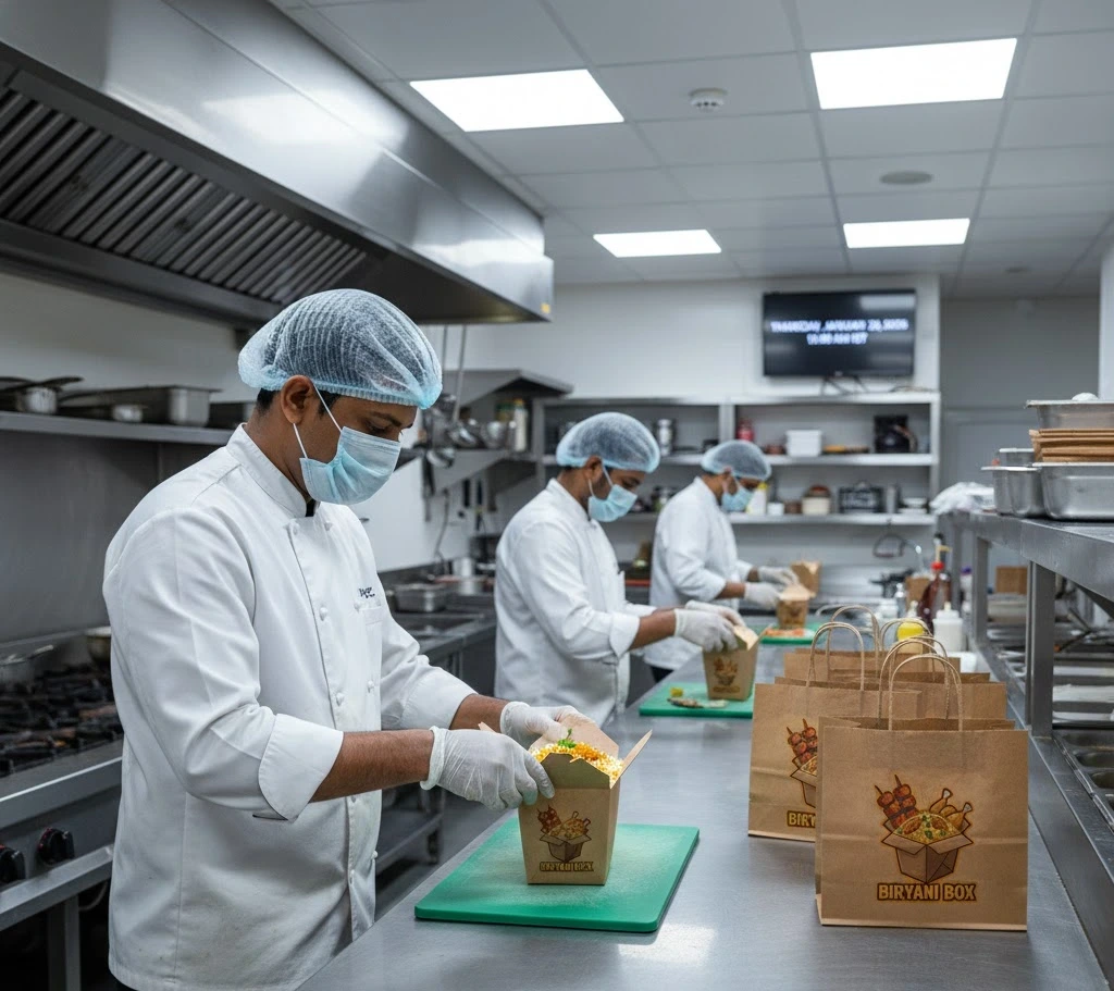 Hygiene and Quality Standards at Biryani Box Company Kitchen
